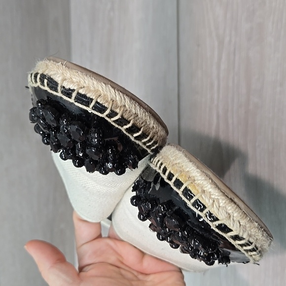 Sam Edelman Women's Linda Beige & Black Espadrilles Loafer Slip On Shoes 8 - Picture 3 of 13